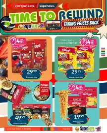 Super Save catalogue Page 8: Fruit Loops €29,99, Kelloggs noodles €19,99