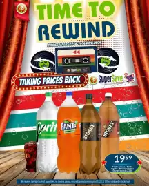 Super Save catalogue Page 9: Fanta orange / Sprite regular / Stoney regular / Stoney kwesta 2.25l €19,99