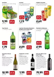 Der Grissemann Flugblatt Seite 8: CapriSun Electrolytes Blackberry Raspberry €0,89, Gschpusi €1,29