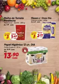 Tabloide Dia Página 2: Molho de Tomate Predilecta €1,49, Massa c/ Ovos Dia €2,99