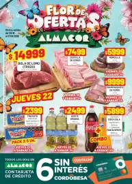 Catálogo Almacor semana 43 Página 1: Aceite de girasol €2.499,00, Coca cola gaseosa regular/zero + fanta/sprite €5.899,00