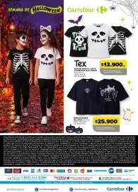 Catálogo Carrefour Página 6: Remera negra villanas disney €25.900,00, Tex remera manga corta estampada halloween €13.900,00