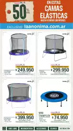 Catálogo La Anonima Página 29: 2,40 metros earth 360 €249.950,00, Mini trampolín €74.950,00
