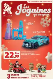 Folleto Alcampo Página 1: Del 3 de novembre al 24 de desembre de 2026 Sales ganando Joguines que ens agraden FROZEN DISNEY
