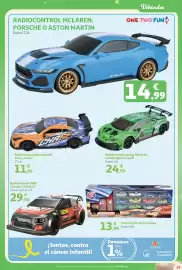 Folleto Alcampo Página 39: One Two Fun radiocontrol mclaren, porsche o aston martin €14,99, Radiocontrol persecución €11,99