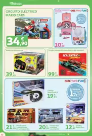 Folleto Alcampo Página 42: Carrera circuito eléctrico mario cars €34,90, Ninco Racers Autocross €39,99