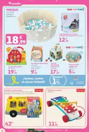 Folleto Alcampo Página 48: Fisher-price xilófono de arrastre €11,98, Leo granja musical €19,99