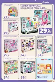 Folleto Alcampo Página 55: Art Lab Fábrica de Colores o Fairy Slime €29,99, One Two Fun set de juego de pasta granja €9,99