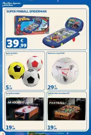 Folleto Alcampo Página 76: Balón de fútbol €5,99, Tabletop air hockey €19,99