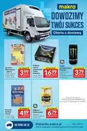 Makro gazetka Strona 1: Parówki Berlinki Classic €4,89, Napój energetyzujący Monster €3,79