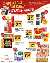 Społem Częstochowa gazetka tydzień 43 Strona 1: Napój gazowany Canada Dry €2,50, Napój gazowany Hellena €2,99