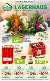 Salzburger Lagerhaus Flugblatt Seite 1: Hofer 4 Tage Grablicht mit Golddeckel €9,99, Stiegl Goldbräu €15,99
