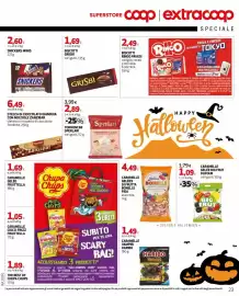 Volantino Extracoop Pagina 23: Biscotti Grisbi €1,69, Stecca di cioccolato gianduia con nocciole Zanzibar Sperlari €6,49