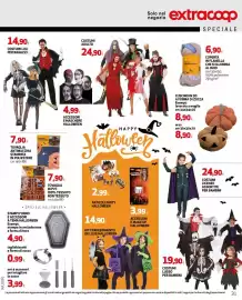 Volantino Extracoop Pagina 31: Cuscino in 3D a forma di zucca €8,90, Coperta in flanella che si illumina al buio €6,90