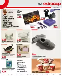 Volantino Extracoop Pagina 35: Serie di minicotture €5,00, Set 4 insalatiere in vetro €3,99