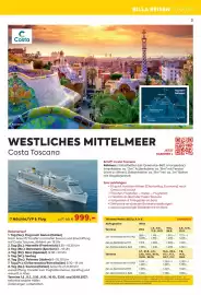 Billa Reisen Flugblatt Seite 3: C Costa Barcelona BILLA REISEN 10.2026 Barcelona Routen- beispiel Savona Marseille Bucht von