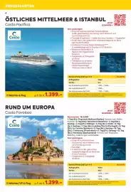 Billa Reisen Flugblatt Seite 4: Costa Mont-Saint-Michel €1.299,00, Costa €1.399,00