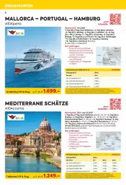 Billa Reisen Flugblatt Seite 6: AIDA Rom €1.249,00, AIDAperla €1.699,00