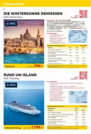 Billa Reisen Flugblatt Seite 8: MSC Cruises €1.799,00, MSC Cruises €799,00