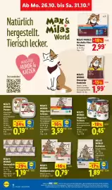 Lidl Prospekt woche 44 Seite 32: MILA'S WORLD Häppchen in Gelee €3,59, MILA'S WORLD Katzensticks €1,19