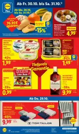 Lidl Prospekt woche 44 Seite 72: METZGERFRISCH Hähnchen-Rouladen €4,99, Géramont Weichkäse €1,99