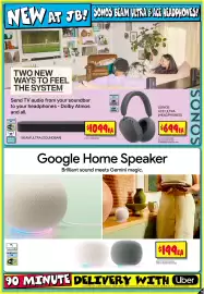 JB Hi-Fi catalogue Page 13: Sonos Ace Ultra Headphones €699,00, Google Home Speaker €199,00