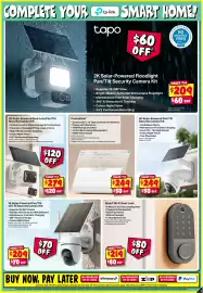 JB Hi-Fi catalogue Page 3: CentralHub Tapo €249,00, 4K Solar-Powered Pan/Tilt Security Camera Kit €249,00