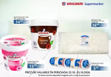 Catalog Unicarm Pagină 5: RODUS SMANTANA DE CASA 32% galetusa 500 g 1489 lei/buc unicarm Smântâna 20% grasime PRODUS IN ANN