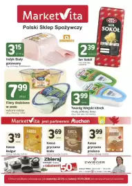 Marketvita gazetka Strona 1: Indyk Biały gotowany DOBROWOLSCY €31,50, Twaróg Wiejski klinek €3,99