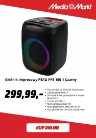 Media Markt gazetka tydzień 43 Strona 3: Głośnik imprezowy Peaq Pps 150-1 czarny €299,99