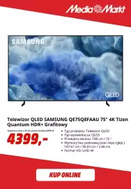 Media Markt gazetka tydzień 43 Strona 5: Telewizor Qled Samsung QE75Q8FAAU 75 4K Tizen Quantum HDR+ Grafitowy €4.399,00