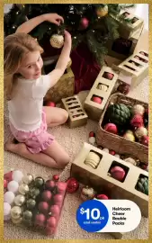 BIG W catalogue Page 2: Keep me for storoge CREEE $10. 150mm Rouble Heirloom Cheer pk Bauble and under Packs 1338