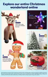 BIG W catalogue Page 22: 2.4m Snow Flocked Christmas Tree, Christmas Garland Wreath Storage Bag
