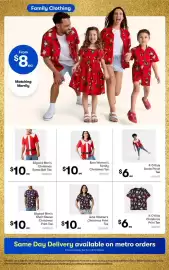 BIG W catalogue Page 26: K-D Kids Christmas Print Tee €6,00, &me Women's Christmas Print Tee €10,00