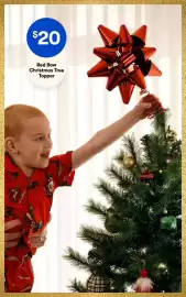 BIG W catalogue Page 3: Red Bow Christmas Tree Topper €20,00