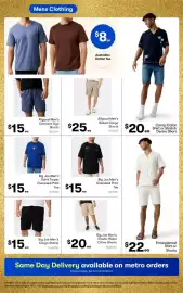 BIG W catalogue Page 31: Embroidered Shirt or Shorts €22,00, Big Joe Men's Saint Tropez Oversized Print Tee €15,00