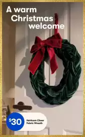 BIG W catalogue Page 8: Heirloom Cheer Fabric Wreath €30,00