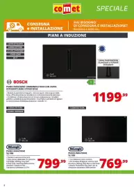 Volantino Comet Pagina 8: DeLonghi piano induzione SLI 906 €799,99, DeLonghi piano induzione SLI 905 €769,99