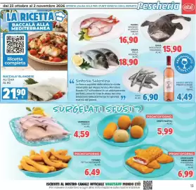 Volantino Eté Pagina 13: Pagro allevato Grecia €16,90, Baccalà islandese €21,90