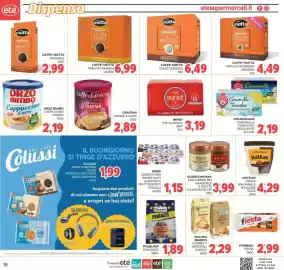 Volantino Eté Pagina 16: Orzo Bimbo Cappuccino d'orzo €2,19, Pasquier pancakes €1,89