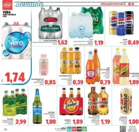 Volantino Eté Pagina 20: San Benedetto The' Classico/Zero Limone Pesca €0,39, Schweppes bevande vari gusti €1,09