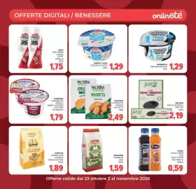 Volantino Eté Pagina 31: Valsòia cotolette spinaci nugget's €2,49, Felicia pasta vegetale €2,19