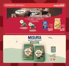 Volantino Eté Pagina 33: Eridania tropical demerara €1,49, Misura Naturicca Biscotti Avena e Dattero €2,19