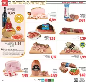 Volantino Eté Pagina 8: Artigian Coppa Parma IGP €1,99, Beretta mortadella bonomia €0,89