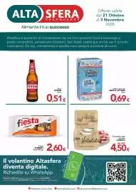 Volantino Altasfera Pagina 1: Prosciutto cotto vellutato Fiorucci €4,50, Latte intero uht Antica Latteria €0,69