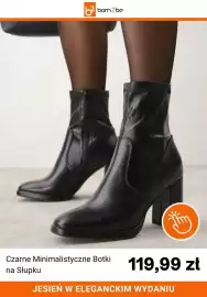 Born2be gazetka tydzień 43 Strona 9: Czarne minimalistyczne botki na słupku €119,99