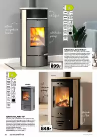 Leitermann Baumarkt Prospekt Seite 16: Kaminofen ,,Nador 4.0" €849,00, Kaminofen „Versari Deluxe“ €899,00