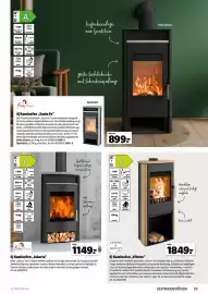 Leitermann Baumarkt Prospekt Seite 19: Kaminofen „Vitore“ €1.849,00, Kaminofen „Jakarta“ €1.149,00