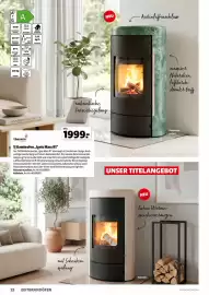 Leitermann Baumarkt Prospekt Seite 22: Thermia Kaminofen „Ignis Mass R1“ €1.999,00, Kalkstein €1.299,00