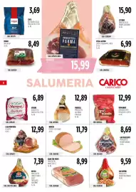 Volantino Carico Cash & Carry Pagina 8: Prosciutto Tre Monti €8,99, Martelli Prosciutto di Parma €15,99